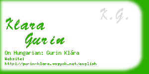 klara gurin business card